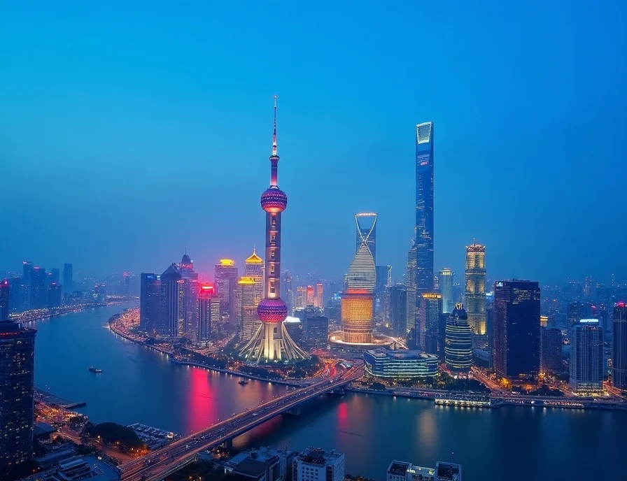 Shanghai skyline - desenvolvimento urbano chinês